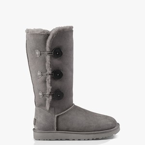 Ugg Bailey Button Triplet II Women Classic Boots Grey (8501JLETU)